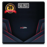 Healthgenie Weight Machine For Body Weight Thick Tempered Glass Lcd Display With 3 Years Warranty Weighing Scale (Sporty Red), 180 Kg