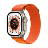 Apple Watch Ultra [Gps + Cellular 49 Mm] Smart Watch W/Rugged Titanium Case & Orange Alpine Loop Medium. Fitness Tracker, Precision Gps, Action Button, Extra-Long Batterylife, Brighter Retina Display