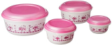Aristo Supreme Plastic Storage Container Set Of 4, Color May Vary (Capacity – 350-650 – 1300-2500 Ml)