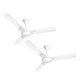 Havells 1200Mm Milor Bldc Bldc Motor Ceiling Fan | 5 Star With Rf Remote, 100% Copper, High Air Delivery | Upto 57% Energy Saving, Eco Active Technology, Timer Setting | (Pack Of 2, Pearl White)