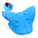 Expertomind Polyester Blend Neck Relaxer | Cervical Pillow For Neck & Shoulder Pain | Chiropractic Acupressure Manual Massage | Recommended By Orthopaedics, Blue