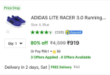Grab : Adidas Shoes at ₹919
