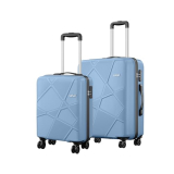 Safari Pentagon Plus Tsa Lock, 8 Wheel, Hardside Small & Medium Size Cabin & Check-In Luggage Set Of 2 Suitcase, Slate Blue Color 55Cm & 66Cm