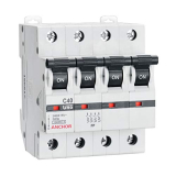 Anchor By Panasonic 98042 Uno Series 10 Ampere 4 Pole C Curve Mcb