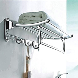 Primax Stainless Steel Folding Towel Rack For Bathroom/Towel Stand/Hanger/Bathroom Accessories(24 Inch-Chrome)