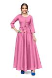 Fashion Dream Girls Maxi Gown (Gmd010-Pnk-5-6 Y_Pink_5 Years-6 Years)