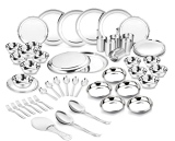 Classic Essentials Stainless Steel Dinner Set Of 51 Pcs | Kitchen Set For 6 People | Heavy Gauge