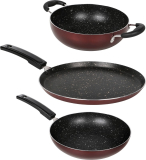 Sigriwala Classic Long Life Durable Non-Stick Coated Cookware Set(Aluminium, 3 – Piece)