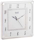 Ajanta Designer Plastic Wall Clock Battery Operated For Kitchen Home Office Clock With Large Numbers (19 X 19 X 3.5 Cm, Quartz, White, Pack Of 2) (Small)