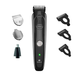 Havells Gs6400 Quick Charge Multi-Grooming Kit With Beard, Detail And Nose Trimmer, 50 ,Minutes Runtime (Black)