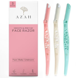 Azah Facial Hair Removal For Women | Face Razor Women Facial Hair | Facial Face & Eyebrow Razor For Women | Painless Hair Removal For Soft Hair | Shape Eyebrows, Upper Lips & Chin | Pack Of 3