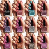 Makeup Mania High-Shine Long Lasting Non Toxic Professional Nail Polish Set Of 12 Pcs (#201) Black, Grey, Pink, Brown, Nude(Pack Of 12)