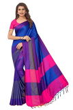 Dhruvi Trendz Women’S Banarasi Cotton Silk Saree With Blouse Piece (Dt-S1532_Blue_One Size_Dark Blue)