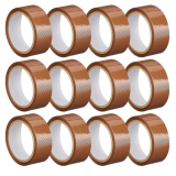 Trendikraft 1 Inch X 65 Meter Pack Of 12 Brown Bopp Packing Cello Tape Self Adhesive Heavy Duty Tape Roll Ideal For Packaging Box