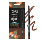 Faces Canada Magneteyes Color Kajal – Brown Comfort 03, 0.30G | Highly Pigmented Kohl | 12 Hr Long Stay | Matte Finish | Single Stroke Glide | Water Proof | Smudge Proof | Almond Oil Enriched