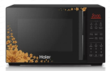 Haier 22L Convection Microwave (Hil22Eccfsd, Black, Floral Pattern)