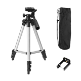 Tygot Adjustable Aluminium Alloy Tripod Stand Holder For Mobile Phones & Camera, 360 Mm -1060 Mm (42 Inch), 1/4 Inch Screw + Mobile Holder Bracket