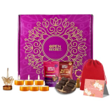 Open Secret Chocolate Gift Box | Gift Box With Greeting Card, Scented Candles, Chocolate Gift Box, Brownie, Butterfly Stand, Festive Light, Tandoori Flavored Nuts | Gifts Hamper For Girlfriend, Boyfriend, & Love | Gift For Him/Her