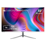 Zebronics Ac32Fhd Led Curved 75Hz 80Cm (32″) (81.28 Cm) 1920X1080 Pixels Fhd Resolution Monitor With Hdmi + Vga Dual Input, Built-In Speaker, Max 250 Nits Brightness, Black