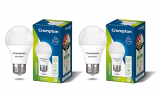Crompton Dyna Ray 9W Round E27 Led Cool Day Light Pack Of 2