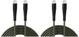 Urbn 65W Fast Charging Usb Type-C To Type-C Cable | Pd Charger & Data Transfer | Unbreakable Nylon Braided | Iphone 15, Smartphones, Laptops, Macbooks | 5Ft Length – Camo (Pack Of 2)
