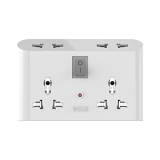 Gm 3019 3 Pin Universal Multi Plug Travel Adaptor With 6 Amp For Home Applications, Computers, Laptops