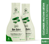 Nat Habit Cucumber Crush Pure Multani Mitti Ubtan Facepack | Great For Hair, Face, Skin(80 G)