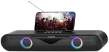 Blaupunkt Sba20 Party 20W Wireless Soundbar With 2000 Mah Battery I Karaoke Ready With Party Rgb Lights I Bluetooth, Usb & Fm Antenna I Mini Gaming Bt Soundbar For Tv, Mobile, Pc, Tablets, Laptops