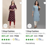 Women’s Kurta Starts at ₹199Scroll Down Many Options Available