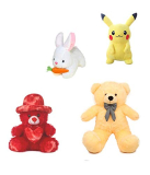 Nkl Soft Teddy Bear With Heart Butter 2 Feet (60 Cm) + Red Cap Teddy + Cutie White Rabbit+ Beautiful Yellow Pikachu (30Cm)