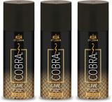 St.John Cobra Deo Live 150Ml (Pack Of 3) Deodorant Body Spray – For Men & Women Deodorant Spray  –  For Men & Women(150 Ml, Pack Of 3)