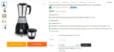 Flipkart SmartBuy Storm PowerChef 500 W Mixer Grinder (2 Jars) at ₹999