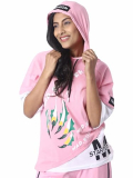 London Hills Women Oversized Hoodie Drop Shoulder Hoodie For Women Pink