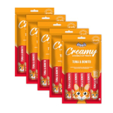 Drools Creamy Lickable Cat Treat Tuna Bonito (Pack Of 5 Pouches, 375G)