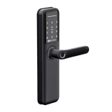 Bonkaso Stainless Steel H6 Smart Door Lock And Office 6-Way Unlocking Features Fingerprint Passcode Key Card Access Bluetooth Mechanical Otp 2 Year Warranty (Black, Free Installation)