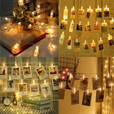 Lexton Photo Clips String Light Usb Operated Diwali Christmas Wedding Festival Decoration Light (10 Clips,Warm White)