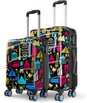 Safari Wanderlust Plus 55/65 4W Printed Cabin & Check-In Set 8 Wheels – 27 Inches